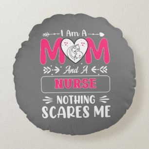 Cojín Redondo Divertidas Enfermeras Mamá, Enfermeras Citas graci