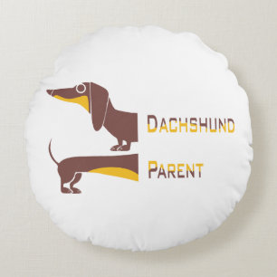 Cojín Redondo Divertido dachshund lindo para padres de perros la