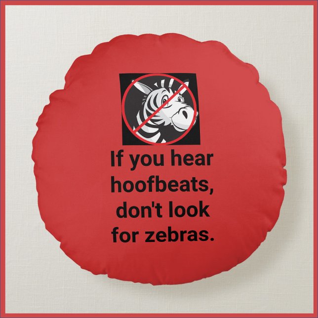 Cojín Redondo Divertido decir Cebra Roja y Negra (Subido por el creador)