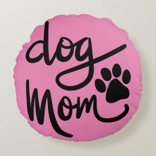 Cojín Redondo Divertido perro Paw Dog Mom