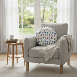 Cojín Redondo Divertido y colorido decorativo