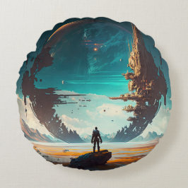 Cojín Redondo Doble costado de planeta desconocido