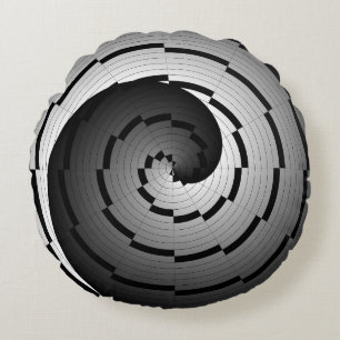 Cojín Redondo Doble espiral Yin Yang por Kenneth Yoncich