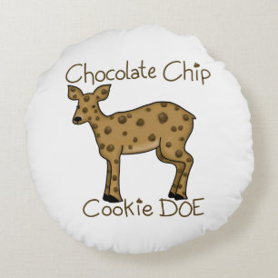 Cojín Redondo Doe de galleta de chocolate