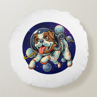 Cojín Redondo Dog Astronaut, space dog