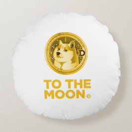 Cojín Redondo Dogecoin te the moon