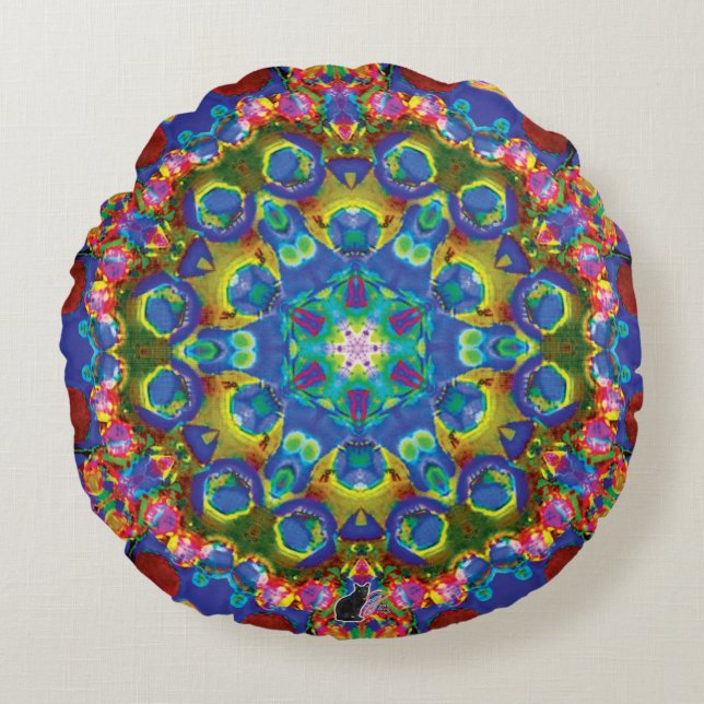 Cojín Redondo Doily Kaleidoscope (Anverso)