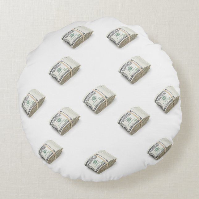 Cojín Redondo Dollars (Reverso)