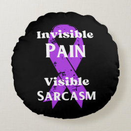 Cojín Redondo Dolor invisible sarcástico