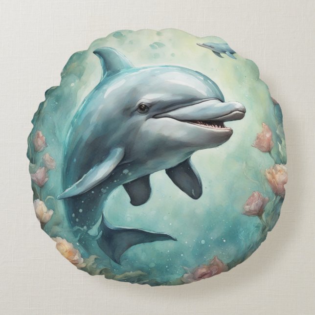 Cojín Redondo Dolphin Fantasy 8 (Anverso)