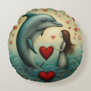 Cojín Redondo Dolphin Love 1