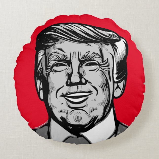COJÍN REDONDO DONALD TRUMP (Anverso)