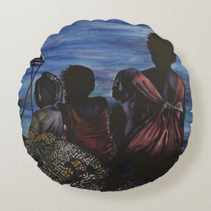 Cojín Redondo ¿Dónde está papá? Isla Harbour, Bahamas