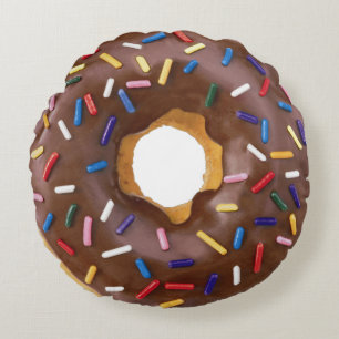 Cojín Redondo Donut Chocolate con espolvorines redondos