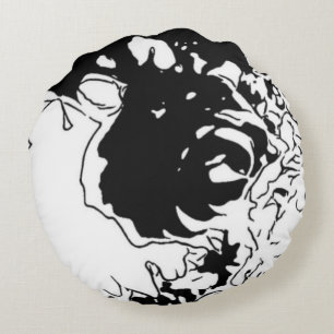 Cojín Redondo Doodle de flores