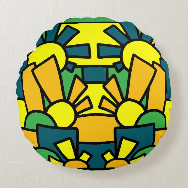 Cojín Redondo Doodle festivo Art. 42 (Anverso)