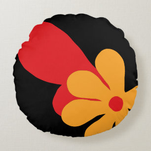 Cojín Redondo Doodle Flower Heart 33