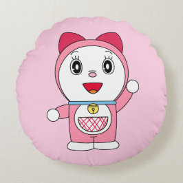 Cojín Redondo Doraemi rosa Doraemon Arte de fan de Anime