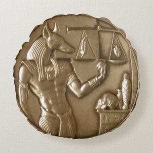 Cojín Redondo Dos moneda egipcia de plata de la multa de la onza