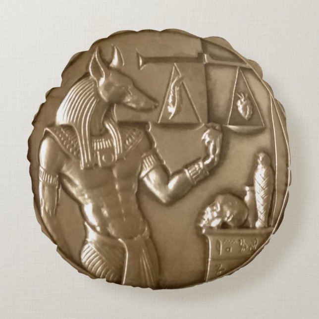 Cojín Redondo Dos Ounce.999 Moneda Egipcia De Plata Fina (Anverso)