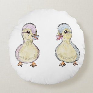 Cojín Redondo Dos pequeños patos