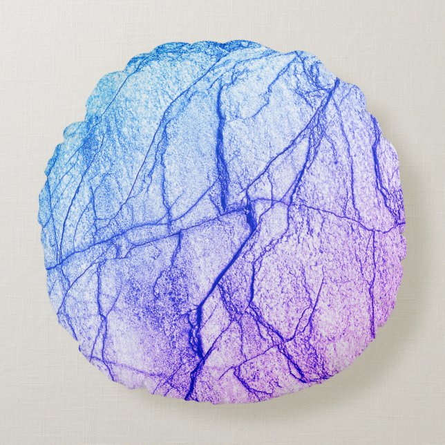 Cojín Redondo Dos Tone Purple Marble Look (Anverso)