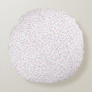 Cojín Redondo Dosis rosadas y moradas de Berry Sweet Speckled