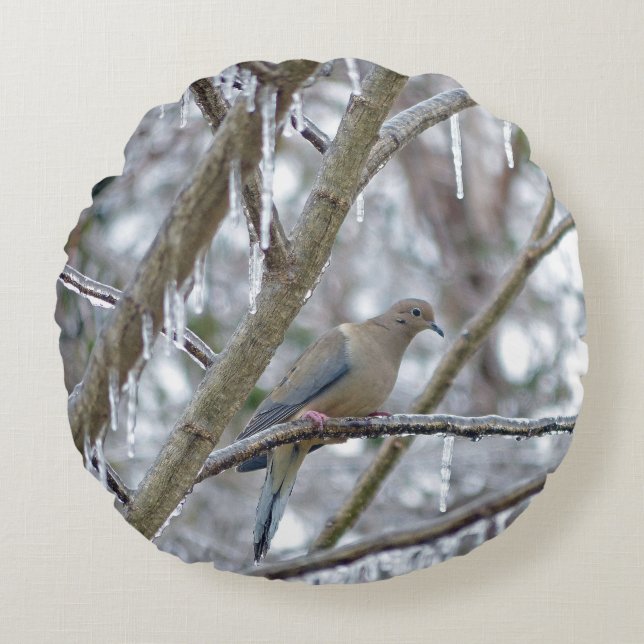 Cojín Redondo Dove de duelo (Anverso)