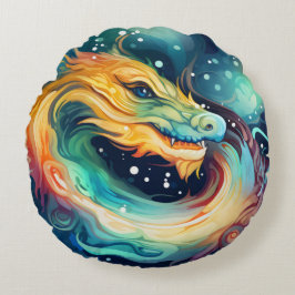 Cojín Redondo Dragón de fantasía Animal de ensueño 3