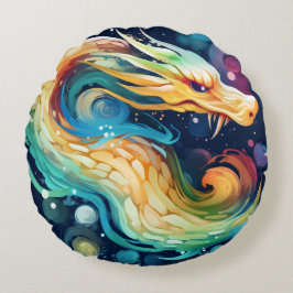 Cojín Redondo Dragón de fantasía animal de sueño 2