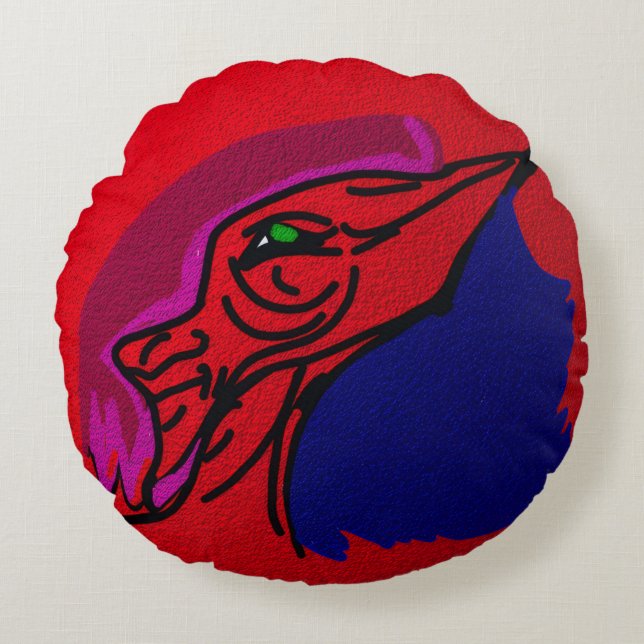 Cojín Redondo Dragon Fashionista (Anverso)