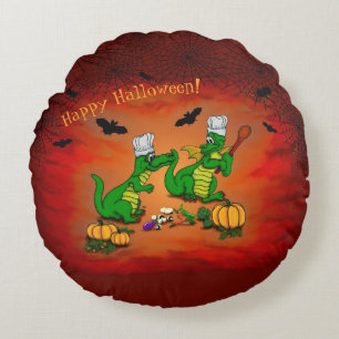 Cojín Redondo Dragones - ¡Feliz Halloween! Hoy cocinaré