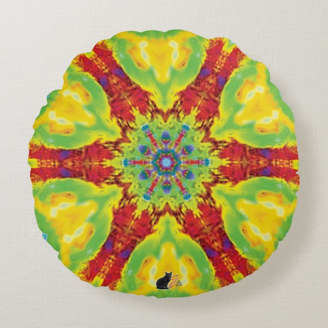 Cojín Redondo Dragoneye Kaleidoscope (Anverso)