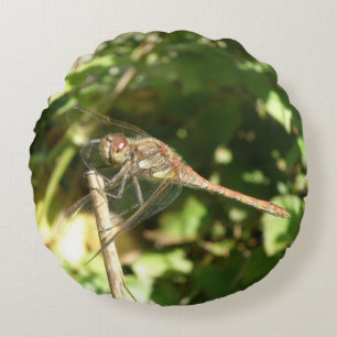 Cojín Redondo Dragonfly on the Twig Pillow