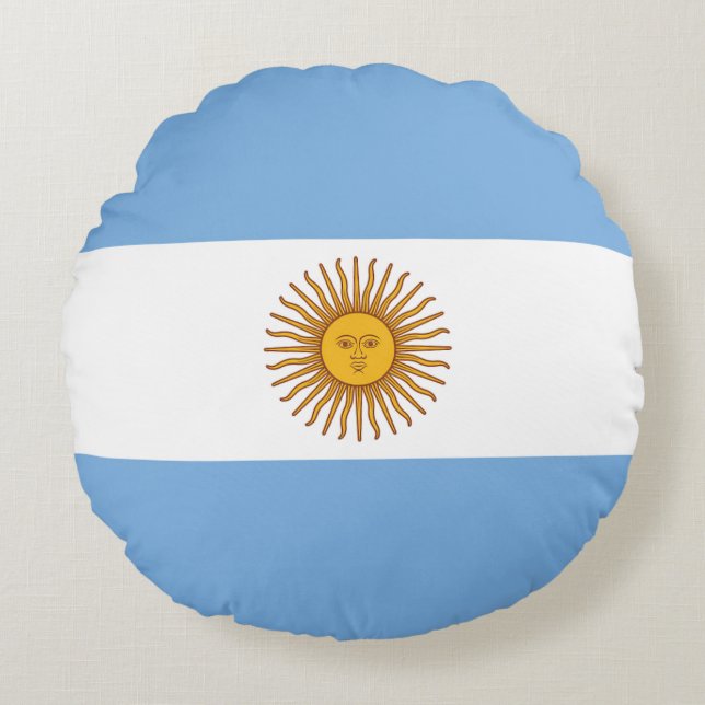 Cojín Redondo Drapeau Argentine (Anverso)