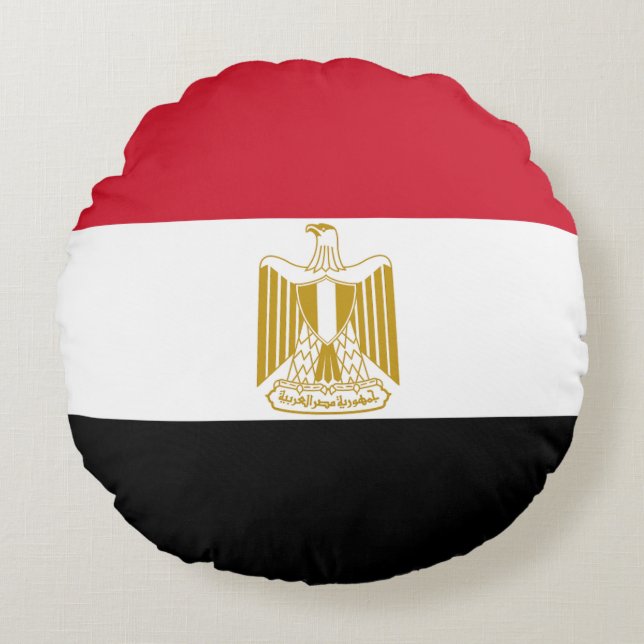 Cojín Redondo Drapeau Égypte (Anverso)