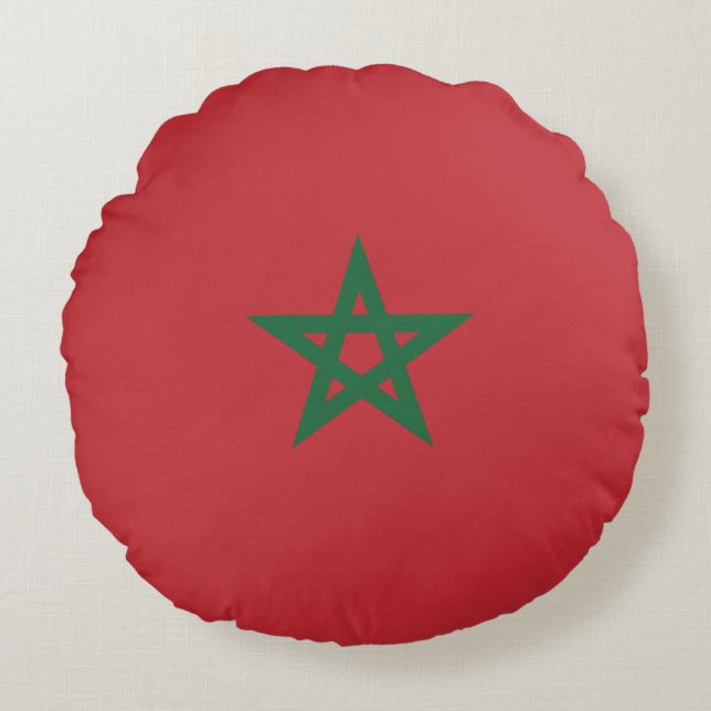 Cojín Redondo Drapeau Maroc (Anverso)