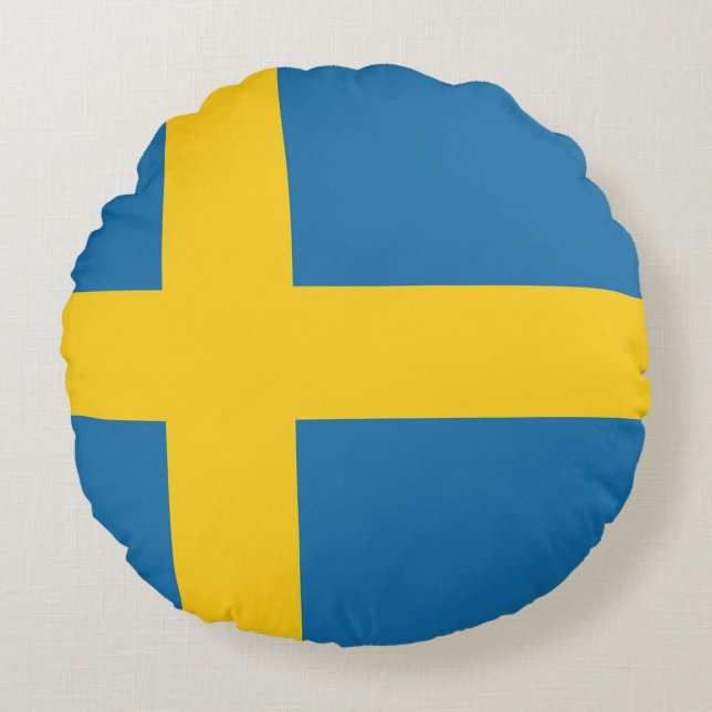Cojín Redondo Drapeau Suède (Anverso)