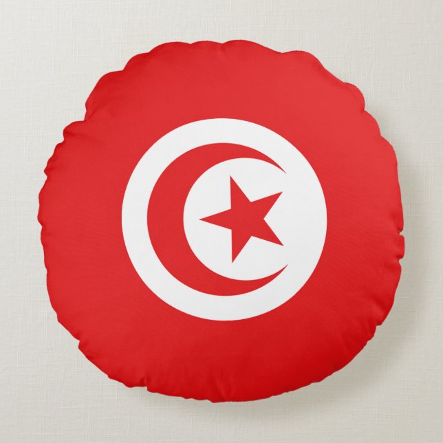 Cojín Redondo Drapeau Tunisie (Anverso)
