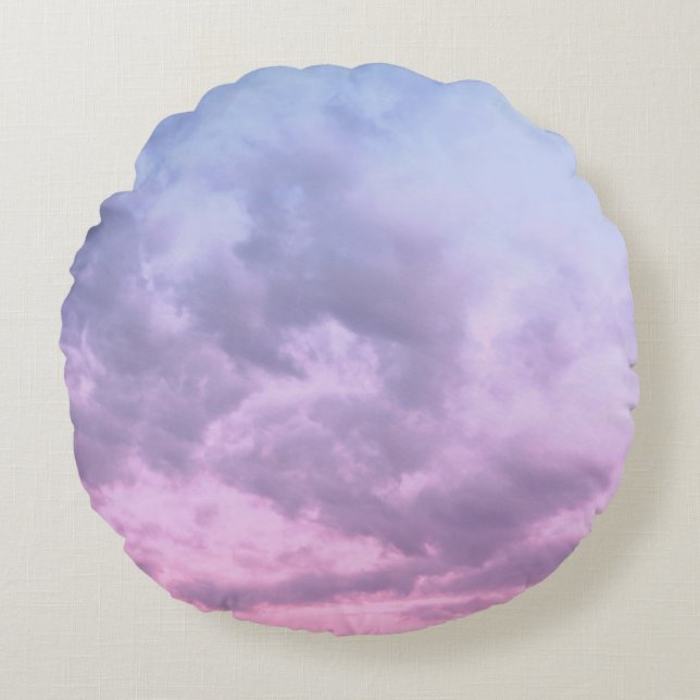 Cojín Redondo Dreamy Clouds 16 - Caribbean Sunset (Anverso)