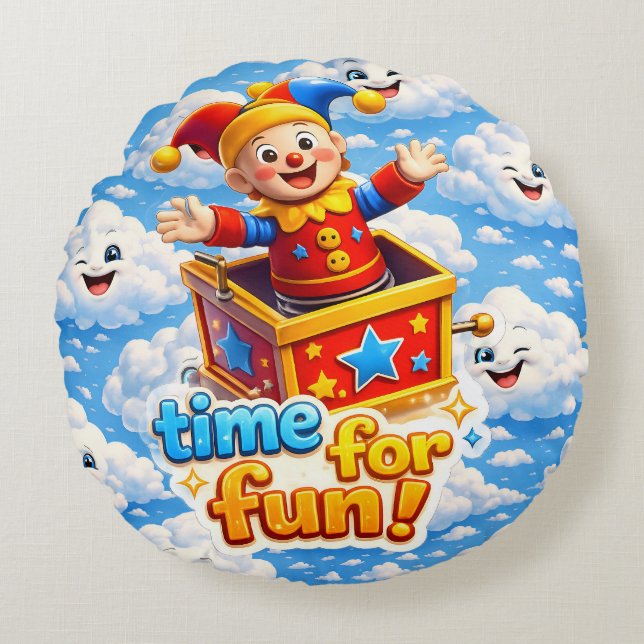 Cojín Redondo Dreamy sky high (Anverso)