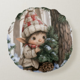 Cojín Redondo Duende de Escondite