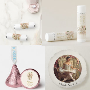 Cojín Redondo Dulce Rosé Ballet Soirée, personalizado