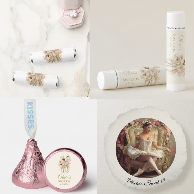Cojín Redondo Dulce Rosé Ballet Soirée, personalizado (Subido por el creador)
