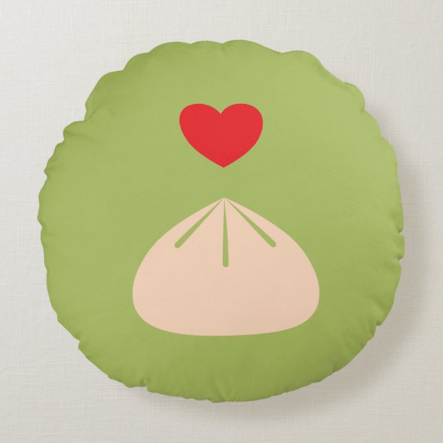 Cojín Redondo Dumpling Love Matcha Round Pillow (Anverso)