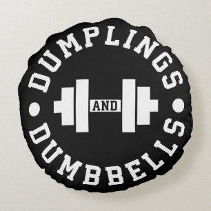 Cojín Redondo Dumplings and Dumbbels - Bulking - Novedad diverti