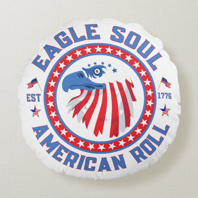 Cojín Redondo Eagle Soul, American Roll (Anverso)