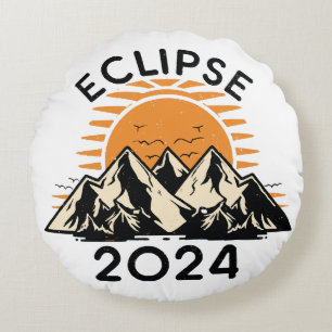 Cojín Redondo Eclipse Solar Total 2024