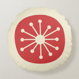 Cojín Redondo Edad Atómica Mediosiglo Moderno Cute Retro Minimal