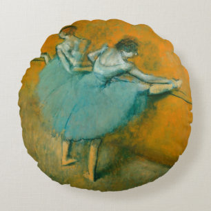 Cojín Redondo Edgar Degas Bailarinas en la Barra Impresión: Arte